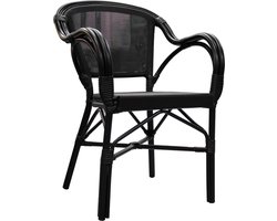 Colmore by Diga living in luxury zwarte buiten dinerstoel stoel Rotan 57 x 58 x 88 cm