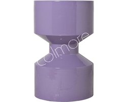 Colmore by Diga luxe emaille lila poef bijzettafel kruk 30 x 47 cm