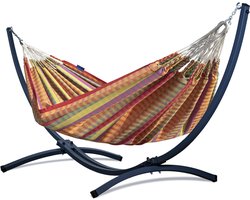 Colombiaanse Hangmat met Standaard 2-Persoons – Extra Stabiel Frame tot 220 kg – Duurzame Hangmatset- Grande Morena