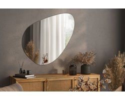 Coloray Asymmetrische Organische Spiegel - Spiegel voor Hal Onregelmatig - 67,6 cm x 67cm - Grote Decoratieve Spiegel - Artistieke Spiegel voor Hal - Elegante Onregelmatige Spiegel - Onregelmatige Spiegel - Boho Onregelmatige Spiegel