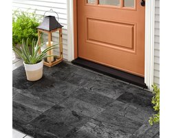 Coloray Buiten Deurmat - Grijs Outdoor Mat - Marmeren tegels Weerbestendige Entreemat - Entree Inspiratie - Deurmat Tegen Sneeuw - Design Schoonloopmat Voor Entree - 150x100 cm