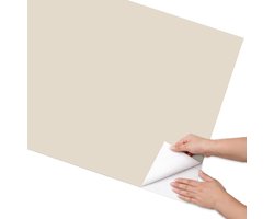 Coloray Meubel Wrap Folie - Beige Meubelfolie - 75x150 cm - Decoratiefolie Zelfklevend Steengeel - Meubelfolie Zelfklevend - Minimalist Meubelfolie - Wrapfolie Keuken - Wanddecoratie - Achtergronden en patronen