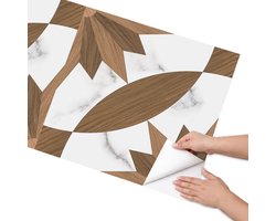 Coloray Meubel Wrap Folie - Bruin Meubelfolie - 65x130 cm - Decoratiefolie Hout en marmer - Meubel Wrap Folie - Modern Meubelfolie - Plakfolie Meubels - Keuken decoratie - Texturen