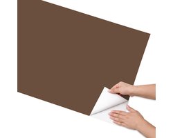 Coloray Meubel Wrap Folie - Bruin Meubelfolie - 65x130 cm - Decoratiefolie Kastanjebruin - Meubel Wrap Folie - Minimalist Meubelfolie - Plakfolie Meubels - Keuken decoratie - Achtergronden en patronen