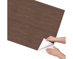 Coloray Meubel Wrap Folie - Bruin Meubelfolie - 75x150 cm - Plakfolie Meubels Houten panelen - Decoratiefolie Zelfklevend - Rustiek Meubelfolie - Meubelfolie Zelfklevend - Badkamer decoratie - Texturen