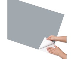 Coloray Meubel Wrap Folie - Grijs Meubelfolie - 65x130 cm - Meubelfolie Zelfklevend Millennial grijs - Wrapfolie Keuken - Minimalist Meubelfolie - Decoratiefolie - Tafeldecoratie - Achtergronden en patronen
