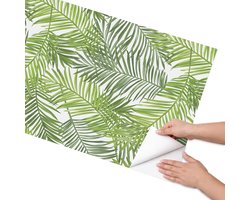 Coloray Meubel Wrap Folie - Groente Meubelfolie - 65x130 cm - Plakfolie Meubels Tropische bladeren - Decoratiefolie Zelfklevend - Tropisch Meubelfolie - Meubelfolie Zelfklevend - Badkamer decoratie - Bloemen en planten