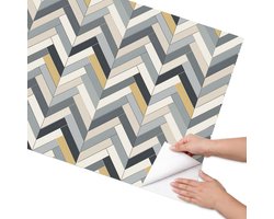 Coloray Meubel Wrap Folie - Romig Meubelfolie - 75x150 cm - Meubel Wrap Folie Dynamische visgraat - Plakfolie Meubels - Minimalist Meubelfolie - Decoratiefolie Zelfklevend - Slaapkamer decoratie - Achtergronden en patronen