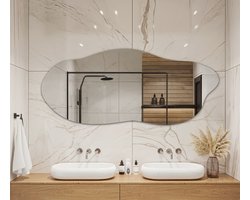 Coloray Organische Spiegel – Moderne Asymmetrische Wandspiegel van Hoogwaardig Glas, Elegant Design voor Woonkamer, Hal of Slaapkamer – Verkrijgbaar in 3 Maten -40 cm x 90 cm