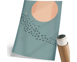 Coloray Polycanvas Wandposter - Sneeuwbol Krakau, Illustratie - 420 x 594 mm - Blauw Wanddecoratie - Rechthoek - Interieurdecoratie - Woonkamer, Slaapkamer, Kantoor - Modern