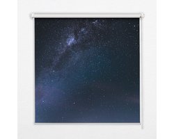 Coloray Rolgordijn Verduisterend - Sterrenhemel Rolgordijn Verduistering - 110x140 cm - Paars Rolgordijn Met Kettingbediening - Landschappen Verduisterend Rolgordijn Slaapkamer - Rolgordijn Plafondmontage