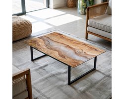 Coloray Tafelblad - Glazen Blad - 120x80 cm - Beige - Rechthoek Glazen Tafelblad - Tuintafelblad - Tafelblad Buiten - Tafelblad Voor Buiten - Buiten Tafelblad woonkamerdecoratie
