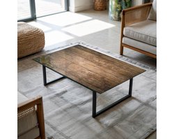 Coloray Tafelblad - Salontafel Blad - 100x70 cm - Bruin - Rechthoek Glazen Tafelblad - Glazen Blad - Tafelblad Van Gehard Glas - Tuintafelblad - Tafelblad Buiten woonkamerdecoratie