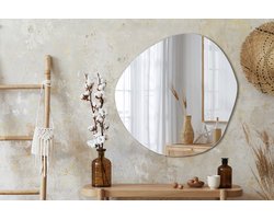 Coloray Toiletspiegel - Spiegels Woonkamer - 86,2 cm x 86,9 cm - Decoratie Spiegel - Spiegel Asymmetrisch - Wandspiegel - Wandspiegel Industrieel - Scandinavische Decoratie - Grote Spiegel Wandspiegel - Wandspiegel Organische Vorm