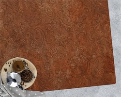 Coloray Vloerbeschermer - Patroon in steen Vloerbeschermer Tapijt - 140x100 cm - Bruin Computer Stoel Mat - Vloerbeschermer Bureaustoelmat - Mótif Bureaustoelmat - Rechthoekige Mat - Texturen Thema