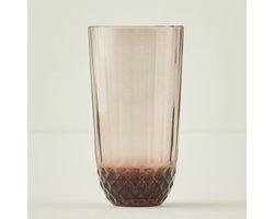 Colore Snij Frisdrankglas Bruin 4 stuks - 345 CC