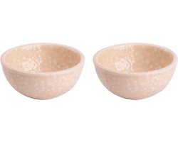 Colori Del Sud - Cazorla - Schaal - 2 stuks - ø 8 cm - Roze - Aardewerk - Bordenset