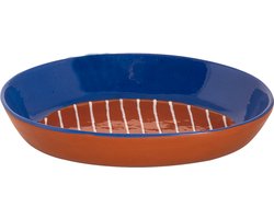 Colori Del Sud - Mezquita - Schaal - 70 cl - 23 x 16,2 cm - Blauw/Wit/Bruin - Aardewerk