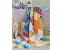 Colorine plaid gerecycled katoen multicolor 130x160cm
