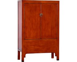 Colours of the Orient Chinese Ming Kast Oranje – Hot Orange – Oosterse Kast – Aziatische Kast – Chinese Kast – Handgemaakt in China