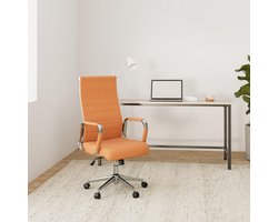 Columbus Pro Ergonomische Stoffen Bureaustoel – Verstelbare Directiestoel met Hoge Rug, Comfortabele Kantoorstijl, Duurzaam Metaal Frame, Ideaal voor Thuiswerk, Gaming & Kantoor – Oranje –