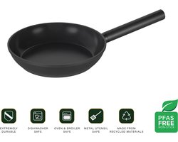 Combekk Forest Easy koekenpan Ø 24 cm – 100% gerecycled - PFAS-vrij – Geschikt voor inductie - Keramische antiaanbaklaag