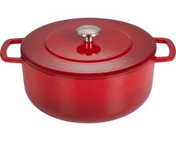 Combekk Gietijzeren Braadpan Ø24cm - 100% Gerecycled - PFAS vrij - Geschikt voor Inductie - 3,8L - Cherry
