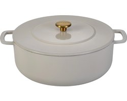 Combekk Gietijzeren Braadpan Ø24cm - 100% Gerecycled - PFAS vrij - Geschikt voor Inductie - 3,8L - Sand