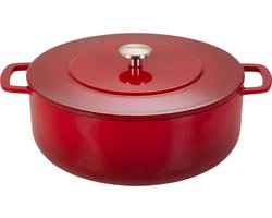 Combekk Gietijzeren Braadpan Ø28cm - 100% Gerecycled - PFAS vrij - Geschikt voor Inductie - 5,3L - Cherry