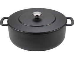 Combekk Gietijzeren Braadpan Ø28cm - 100% Gerecycled - PFAS vrij - Geschikt voor Inductie - 5,3L - Zwart