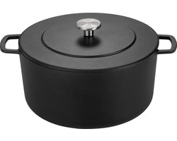 Combekk Gietijzeren Braadpan Ø32cm / Dutch oven - 100% Gerecycled - PFAS vrij - Geschikt voor alle warmtebronnen - 512L - Zwart