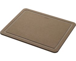Combekk Snijplank met sapgeul - 100% Gerecycled - Microplasticvrij - Antibacterieel - Vaatwasserbestendig - 20 x 30 cm - bruin