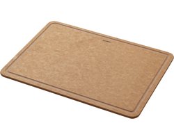 Combekk Snijplank met sapgeul Large - 100% Gerecycled - Microplasticvrij - Antibacterieel - Vaatwasserbestendig - 28x38 cm - naturel