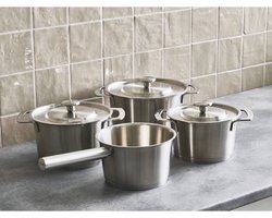 COMBEKK Sous-Chef 4-delige RVS Kookpannenset - gerecycled RVS