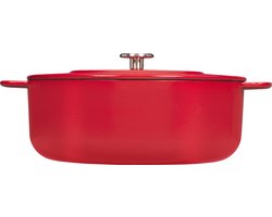 COMBEKK Sous Chef - Gietijzeren Braadpan - PFAS-vrij - 28cm - Rood