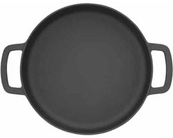 COMBEKK Sous-Chef - Gietijzeren Koekenpan - Met dubbel handvat - PFAS-vrij - 24cm - Zwart