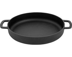 COMBEKK Sous-Chef - Gietijzeren Koekenpan - Met dubbel handvat - PFAS-vrij - 28cm - Zwart