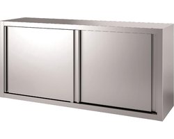 Combisteel Wandkast - RVS - Schuifdeuren - 1000x400x660mm