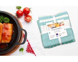 Comfort & Care Apparel | Theedoeken aqua | 50x70cm | Set van 5 stuks | Voor in de keuken en horeca