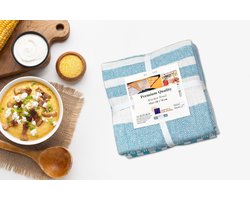 Comfort & Care Apparel | Theedoeken blauw | 50x70cm | Set van 5 stuks | Voor in de keuken en horeca