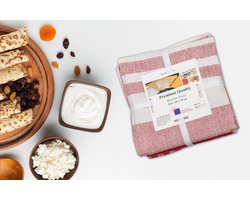 Comfort & Care Apparel | Theedoeken rood | 50x70cm | Set van 5 stuks | Voor in de keuken en horeca