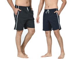 Comfort Essentials - Korte Broek Heren - Shorts Heren - 2pack - Navy/Antraciet - XL