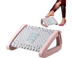 Comfort Living - Verstelbare Voetsteun - bureau - werk - massage - voetkruk - ROZE