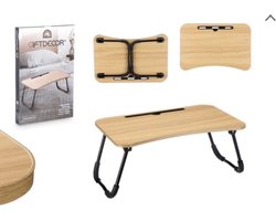 Comfortabel Laptop- en Tablettafel, Opvouwbaar en Ruimtebesparend– Houten Klaptafel, Multifunctioneel en Stijlvol – Ideaal voor Bed, Bank en Thuisgebruik!Afmetingen! 40x60x26cm
