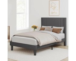 Comfortabel Tweepersoonsbed 120x200cm met Opbergruimte, Stabiele Constructie en Eenvoudige Montage