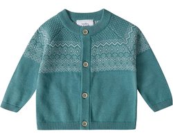 Comfortabel Vest voor Meisjes en Jongens met Houtlook Knopen | 100% Katoen