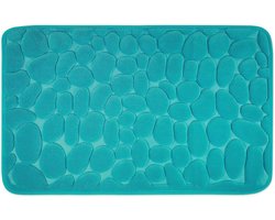 Comfortabele Antislip Badmat met Memory Schuim - Maschinewasbaar 60x100 cm - Modern Petrol