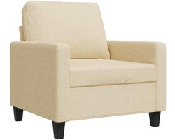 Comfortabele Fauteuil - Zitmeubel - Ontspannen Lezen - Stevig Schuim - 60 cm Breed - Crèmekleurig