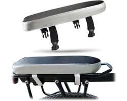 Comfortabele Fiets Rugkussen, 30 × 15 × 4.5 cm, Zacht PU Schuim, Ideaal voor Volwassenen en Kinderen, Geschikt voor Achterzitje en Bagagedrager