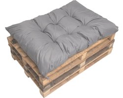 Comfortabele grijze kussens voor pallets en vloeren – Grote kussens voor stoel en bank (120 x 60 cm)